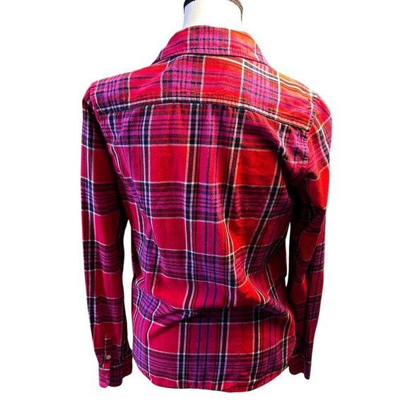American Eagle Womens Flannel Shirt Sz S Plaid Button-Up Casual Western Rodeo - Picture 2 of 8